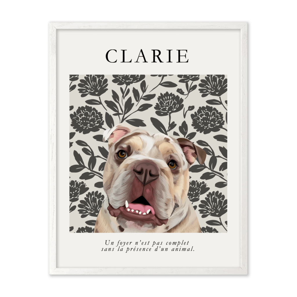 Blooming Vintage French Peonies Pet Portrait