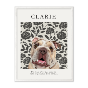 Blooming Vintage French Peonies Pet Portrait