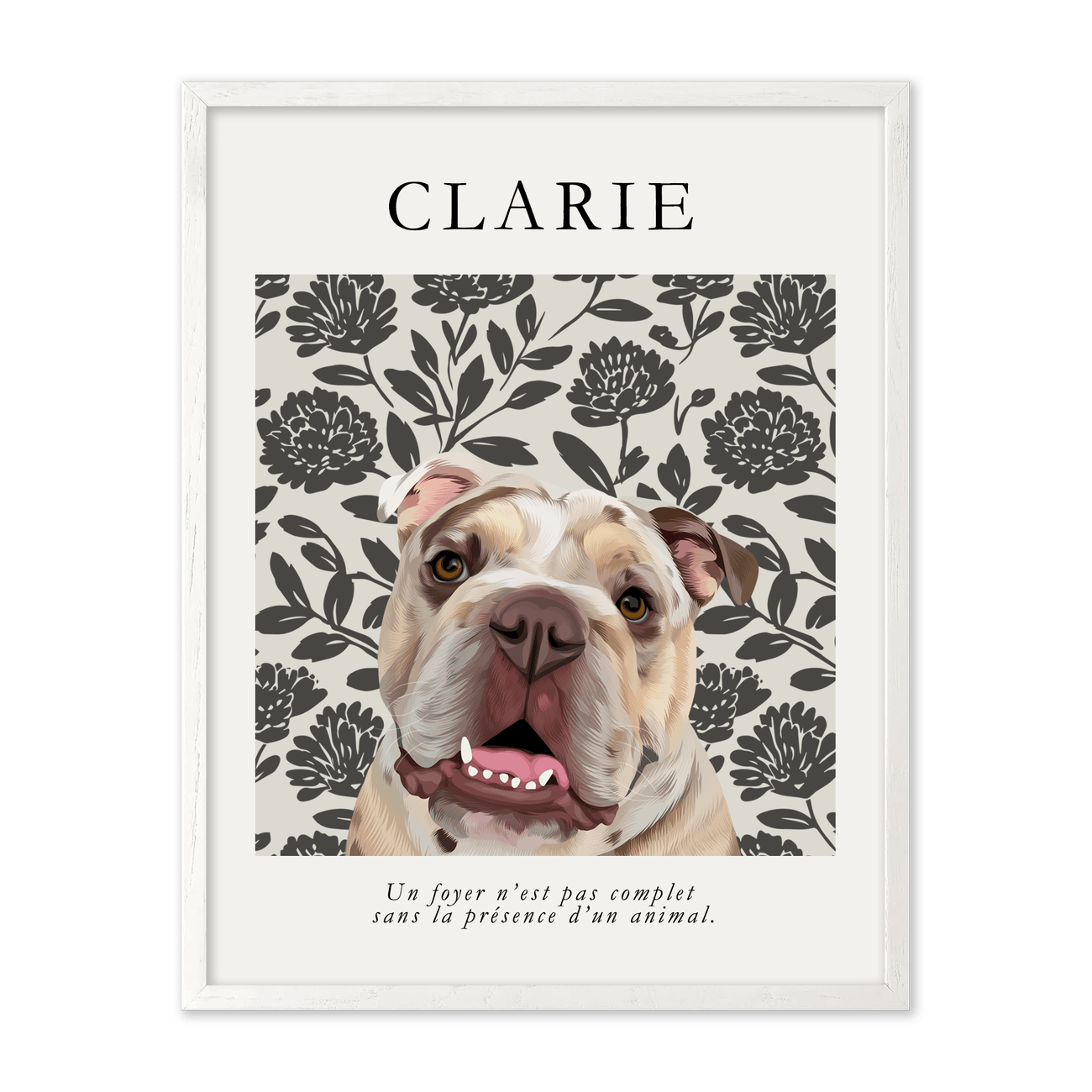 Blooming Vintage French Peonies Pet Portrait