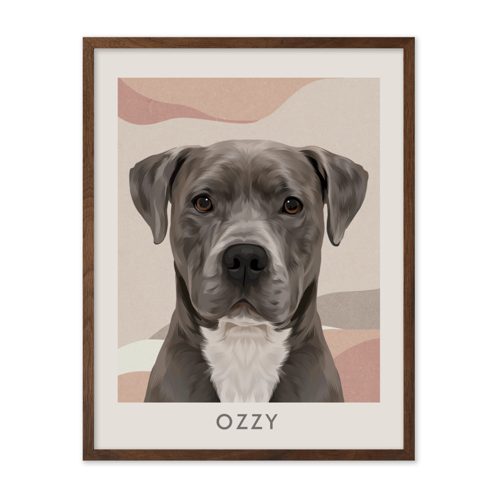 Abstract Boho Desert Horizon Pet Portrait