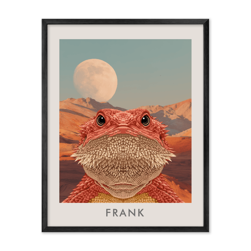 Desert Moonrise Landscape Pet Portrait