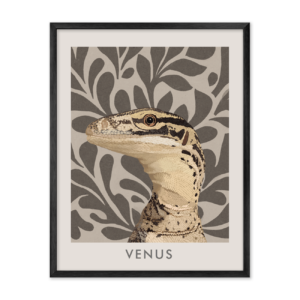 Earthy Floral Block Print Pet Portrait