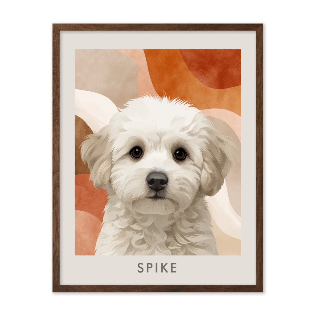 Mid-Century Modern Abstract Pet Portrait