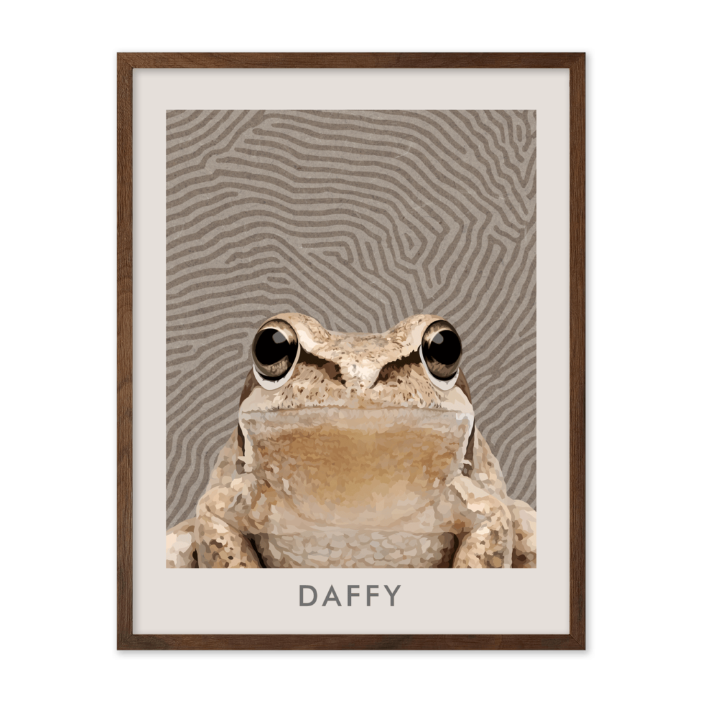 Organic Terrain Lines Minimalist Pet Portrait