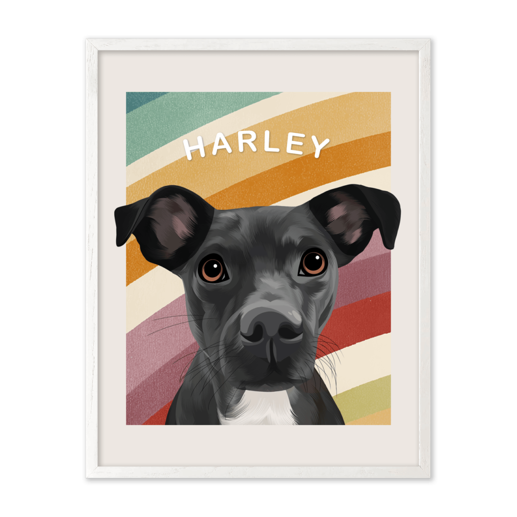 Over the Rainbow Custom Pet Portrait