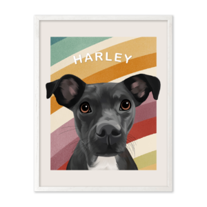 Over the Rainbow Custom Pet Portrait