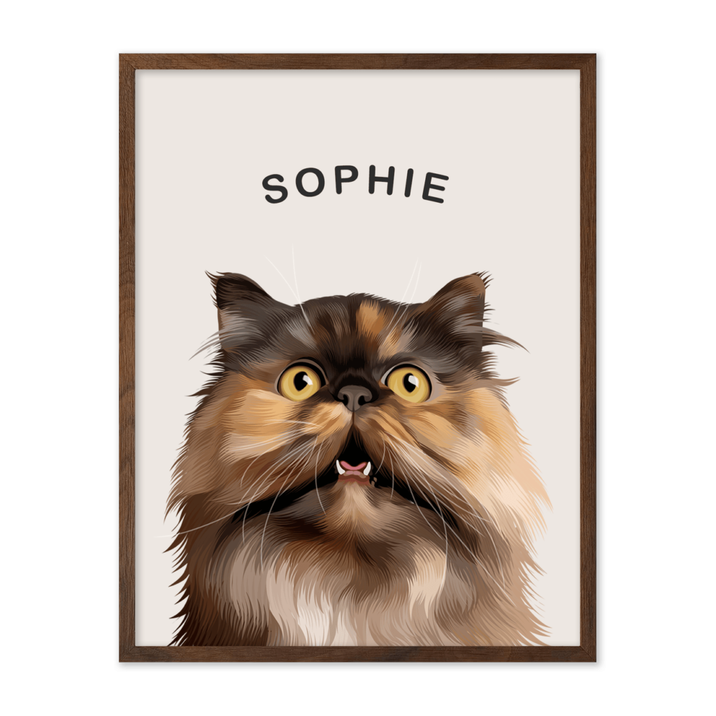 Personalized Modern Minimalist Pet Portrait