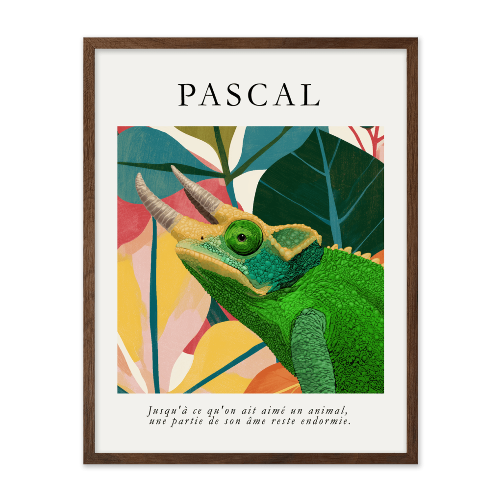 Playful Abstract Tropical Bloom Pet Portrait