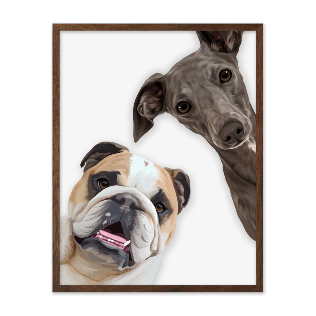 Playful Peekaboo Custom Pet Portrait