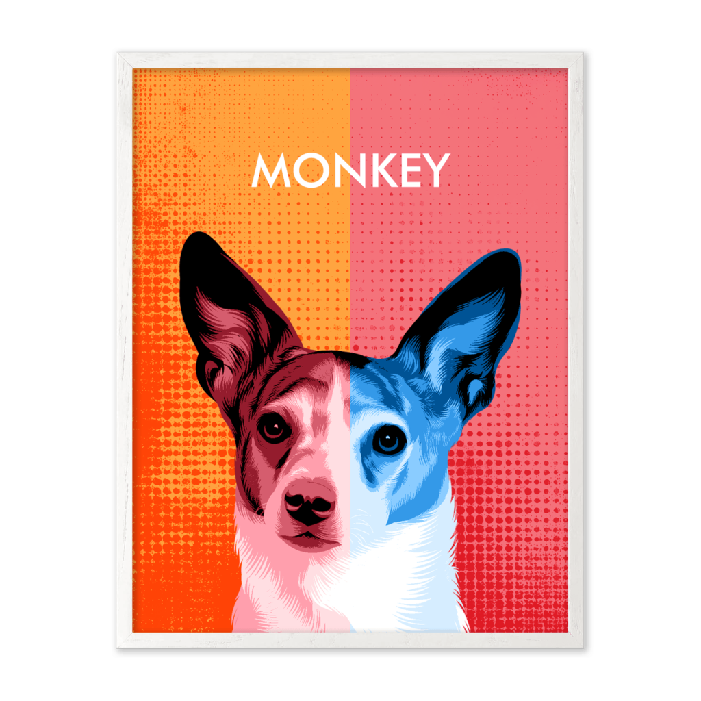 Two-Toned Modern Pop Art Pet Portrait