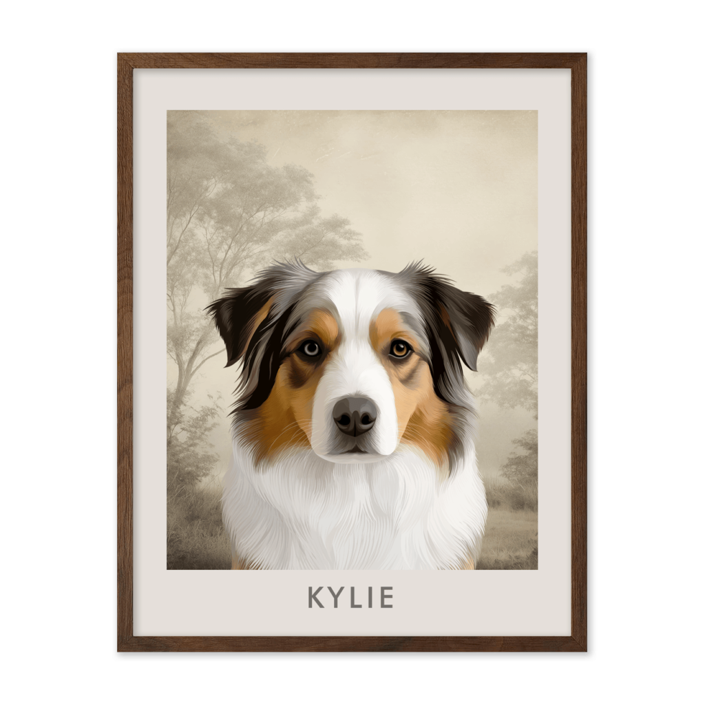 Vintage Pastoral Landscape Pet Portrait