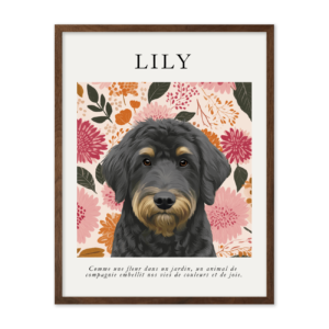 Warm Golden Sunset Wildflowers Pet Portrait
