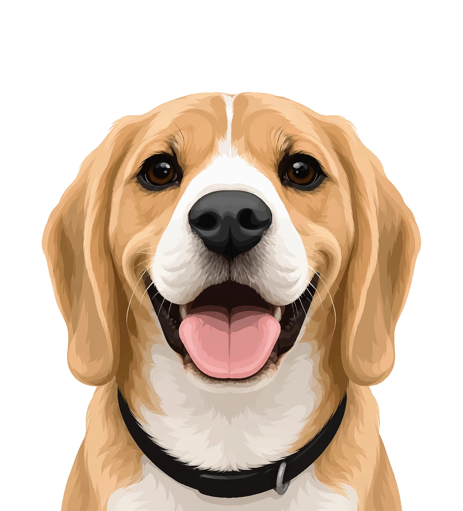 Finished illustrated custom pet portrait