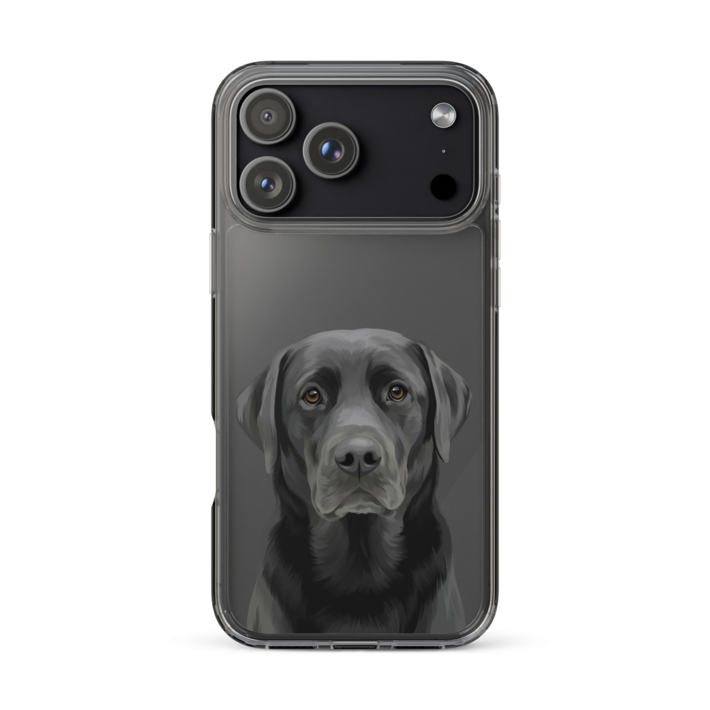 Custom Pet Portrait Clear Case for iPhone