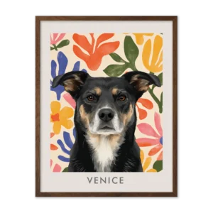 Playful Abstract Wildflowers Pet Portrait
